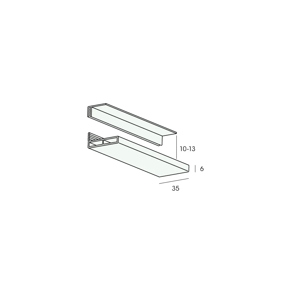 Florence plafondplint 35x6mm 2-delig - Afbeelding 2