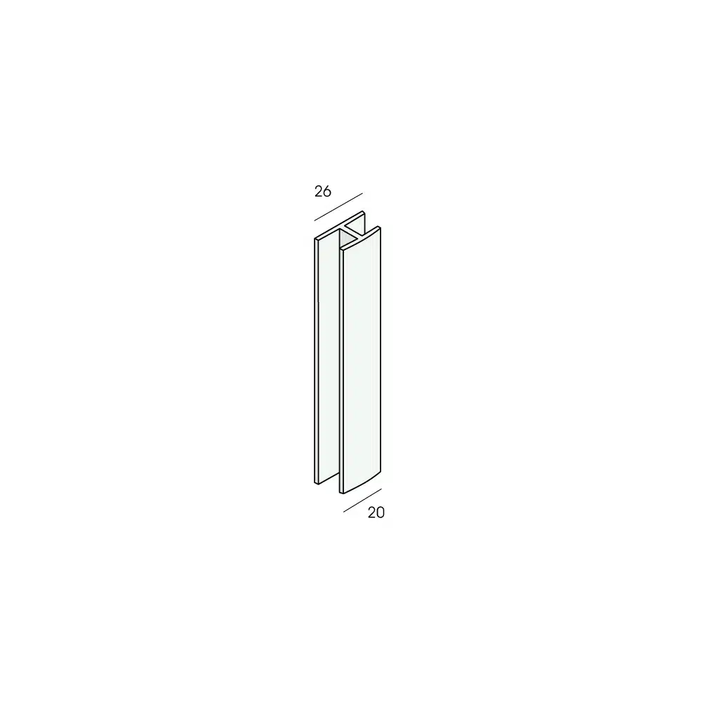 H-verbindingprofiel 10mm Keralit dakrand